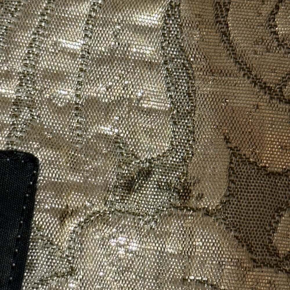 Karen Lawrence by Matthew Formal Dress w/ slit & Jacket Set | Silver Brocade - Picture 14 of 15